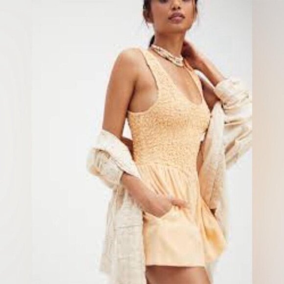 NWT Free people Juliette Cotton Romper Sz XS - Picture 1 of 12
